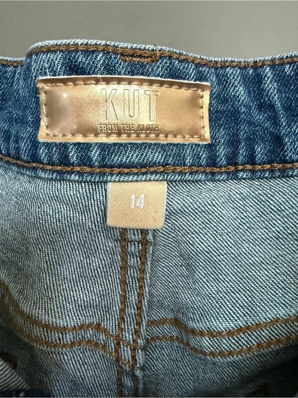 KUT From The Kloth Denim Bermuda Shorts Size 14